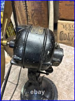 Antique Century 16 Oscillating Table Desk Fan Brass 4 Blade Deco PARTS S3 152