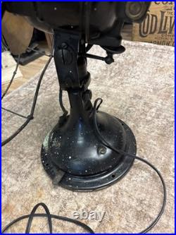 Antique Century 16 Oscillating Table Desk Fan Brass 4 Blade Deco PARTS S3 152