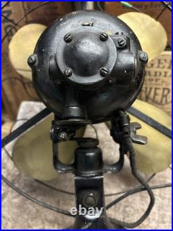 Antique Century 16 Oscillating Table Desk Fan Brass 4 Blade Deco PARTS S3 152