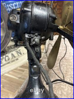 Antique Century 16 Oscillating Table Desk Fan Brass 4 Blade Deco PARTS S3 152