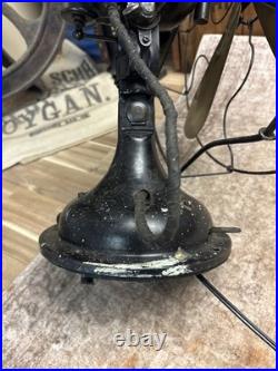 Antique Century 16 Oscillating Table Desk Fan Brass 4 Blade Deco PARTS S3 152