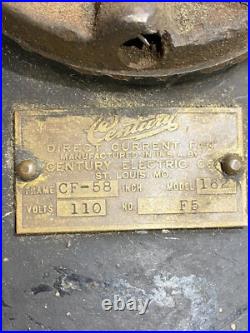 Antique Century Ceiling Fan DIRECT CURRENT 58 Ornate USA 110 Volts RARE Iron Antique Century Ceiling Fan DIRECT CURRENT 58 Ornate USA 110 Volts RARE Iron