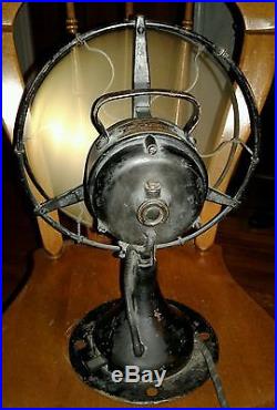 Antique Century Electric Fan with brass blades steel cage