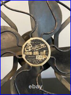 Antique Century Model 311 Blade & Cage Wall Fan Vintage Skeletal Electric Fan Antique Century Model 311 Blade & Cage Wall Fan Vintage Skeletal Electric Fan