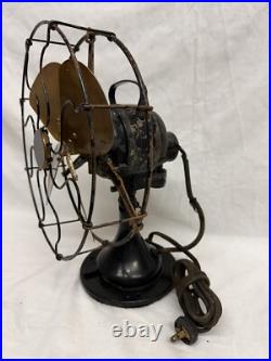 Antique Century S2-10 Inch Brass Blade Table Fan Model 55