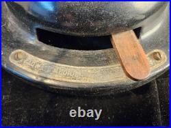 Antique Colonial Peerless 12 Table Fan Brass Blades BLUE CAGE Adjustable Speed