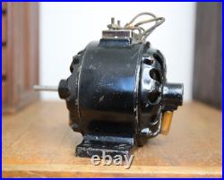 Antique Colonial pancake early electric utility motor brass blade fan RARE VTG