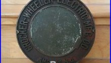 Antique Crocker Wheeler Medallion Plaque Electric Fan Steam Engine