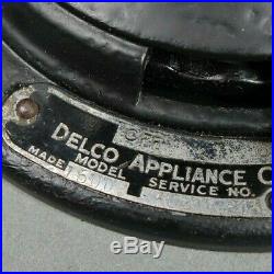 Antique DELCO Appliance Corp. Oscillating One Speed Fan Model 1500 Works