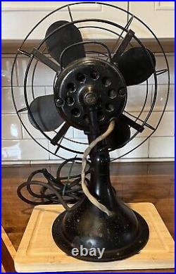 Antique DIEHL Electric Fan 12 Vintage 3 Speed OSCILLATING CAT J12012-3 ASIS