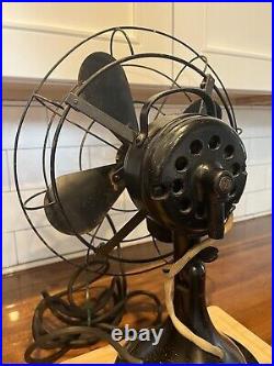 Antique DIEHL Electric Fan 12 Vintage 3 Speed OSCILLATING CAT J12012-3 ASIS