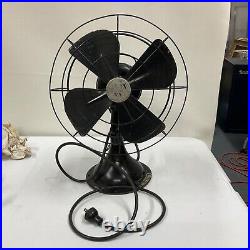 Antique DIEHL Electric Fan 12 Vintage 3 Speed OSCILLATING CAT J12612 Working