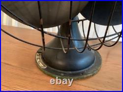 Antique DIEHL Electric Fan 16 Vintage 3 Speed OSCILLATING SEE VIDEO