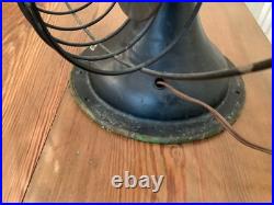Antique DIEHL Electric Fan 16 Vintage 3 Speed OSCILLATING SEE VIDEO