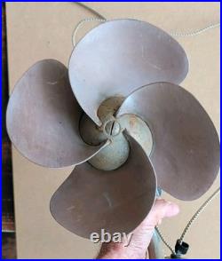 Antique Deco Electric Fan Samson Safe-Flex Mottled Rubber Blades, #1046N