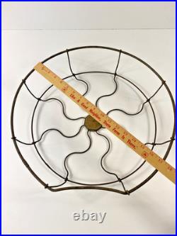 Antique Desk General Electric 16 Fan Brass Guard Drop Ring Cage 1910-13c GE USA