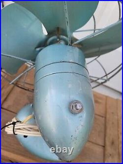 Antique Diehl 12 Oscillating Fan Blue
