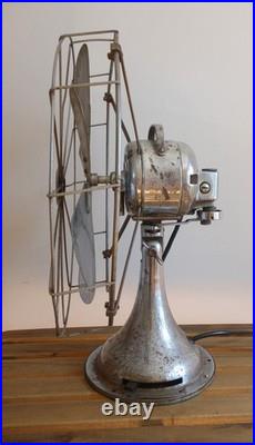 Antique Diehl 16 Chrome 6 Blade Electric Fan New Cord, Runs strong, Read Desc