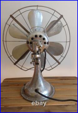 Antique Diehl 16 Chrome 6 Blade Electric Fan New Cord, Runs strong, Read Desc