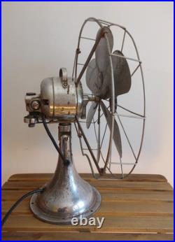 Antique Diehl 16 Chrome 6 Blade Electric Fan New Cord, Runs strong, Read Desc