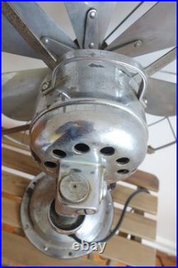 Antique Diehl 16 Chrome 6 Blade Electric Fan New Cord, Runs strong, Read Desc