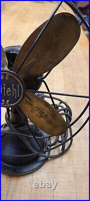 Antique Diehl Brass 9 Blade Fan 1916 Catalog 29011