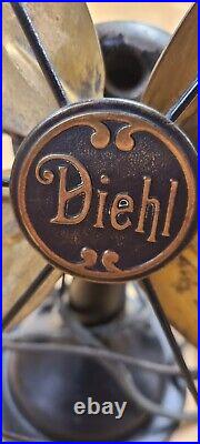 Antique Diehl Brass 9 Blade Fan 1916 Catalog 29011