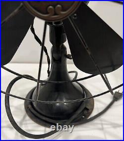 Antique Diehl Fan 12 Manufacturing Co. Vintage Desktop Tabletop Powerful RARE