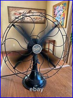 Antique Diehl Osculating Electric Fan. Cat No. F 16512. Works great! 17 cage