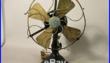 Antique ECK Hurricane Electric Fan w Oscillation Three Speeds