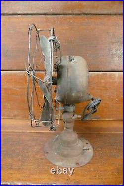 Antique EMERSON Brass 6 Blade Cage 3 Speed Electric Fan Type 21666 Parts Resto