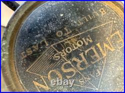 Antique EMERSON Pancake Motor Electric Brass 4 Fan Blades original