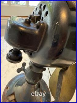 Antique EMERSON Pancake Motor Electric Brass 4 Fan Blades original
