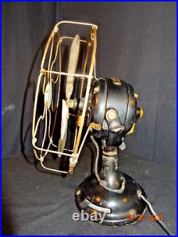 Antique Early 12 1900s Brass GE General Electric BMY Big Motor Yoke Desk Fan Antique Early 12 1900s Brass GE General Electric BMY Big Motor Yoke Desk Fan