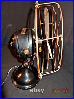 Antique Early 12 1900s Brass GE General Electric BMY Big Motor Yoke Desk Fan Antique Early 12 1900s Brass GE General Electric BMY Big Motor Yoke Desk Fan