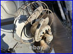 Antique Early 1900's Ge Oscillating Table Top Fan