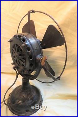 Antique Early 19thC General Electric Type AK Form C Pancake Half Ribbed Base Fan