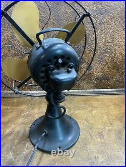 Antique Early Emerson Electric Fan w Cone Base Vintage Table Air Circulator