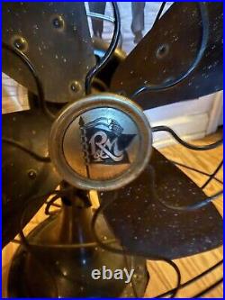 Antique Early Vintage Robbins & Myers 3-Speed Fan Used