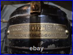 Antique Electric 1901 12 GE Desk Fan Brass Cage Blade