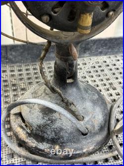 Antique Electric 1901 12 GE Desk Fan Brass Cage Blade