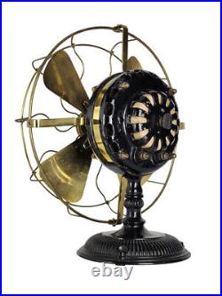 Antique Electric 1901 12 GE Pancake Fan General Electric Brass Cage Blade