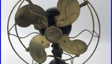 Antique Electric Fan, Brass Blade Fan, Emerson Fan 21645