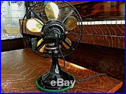 Antique Electric Fan Brass Blade R&M Vintage Old Oscillating