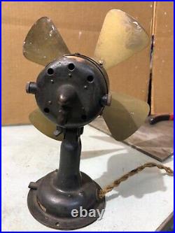 Antique Electric Fan Crocker-Wheeler EXTEMELY RARE for 40 hertz! All Brass 9