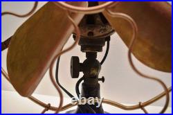 Antique Electric Table Fan Western India Eng Co Muralli Brass Blade 14 india