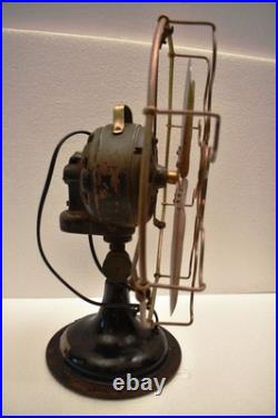 Antique Electric Table Fan Western India Eng Co Muralli Brass Blade 14 india