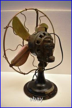 Antique Electric Table Fan Western India Eng Co Muralli Brass Blade 14 india