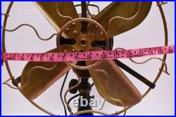 Antique Electric Table Fan Western India Eng Co Muralli Brass Blade 14 india