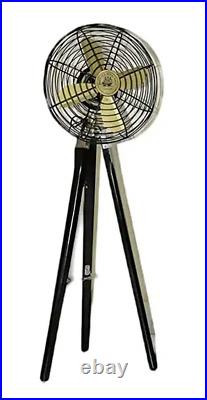 Antique Electric Tripod Fan With Black Stand Nautical Floor Fan Vintage Style